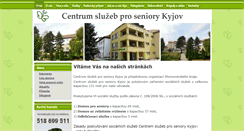Desktop Screenshot of centrumproseniorykyjov.cz